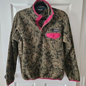 Vintage Patagonia Synchilla Fleece Pink and Green Size M